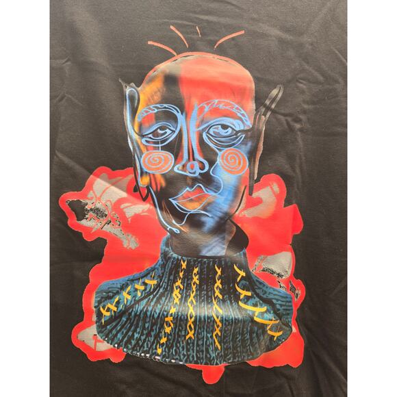 Limited Edition Artist Signed Black Graphic Tee M – Abstract Modern Art NWOT - Picture 1 of 5